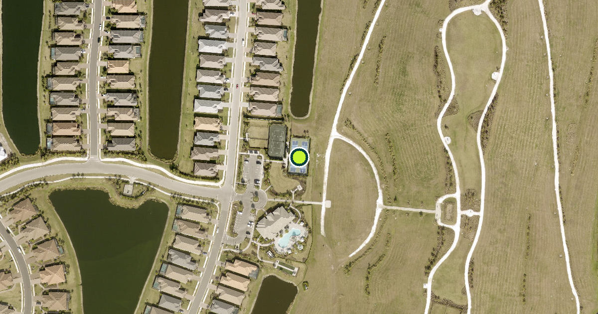 Satellite view of Manatee County Pickleball Courts