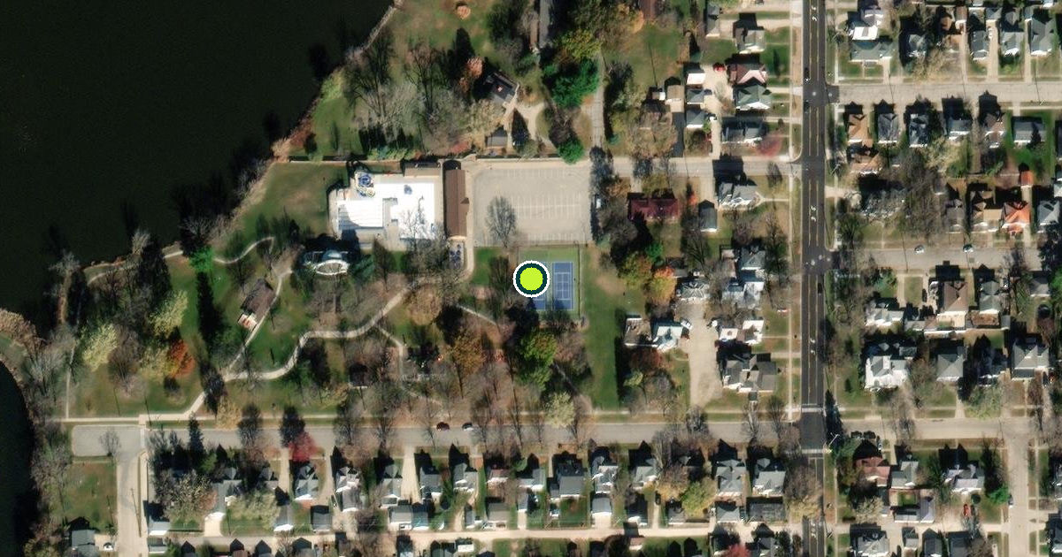 Satellite view of Manchester Pickleball Courts
