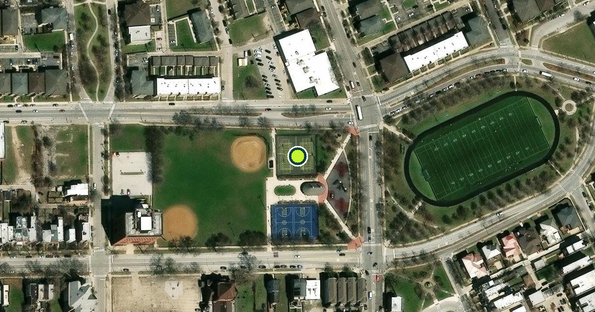 Satellite view of Mandrake Park Pickleball Courts