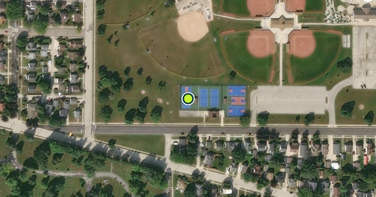 Satellite view of Manitowoc Pickleball Courts