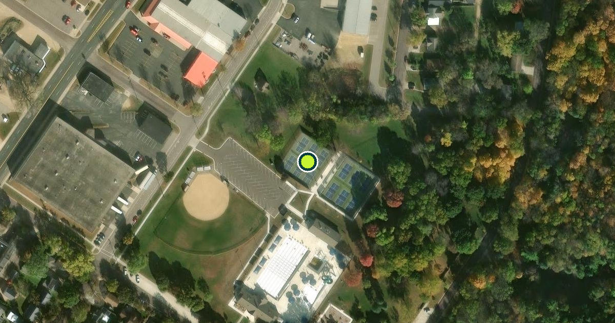 Satellite view of Mankato Pickleball Courts