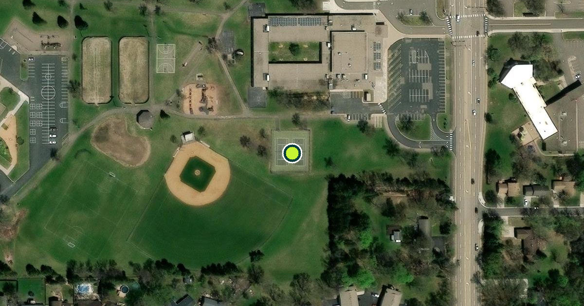 Satellite view of Maple Grove Pickleball Courts
