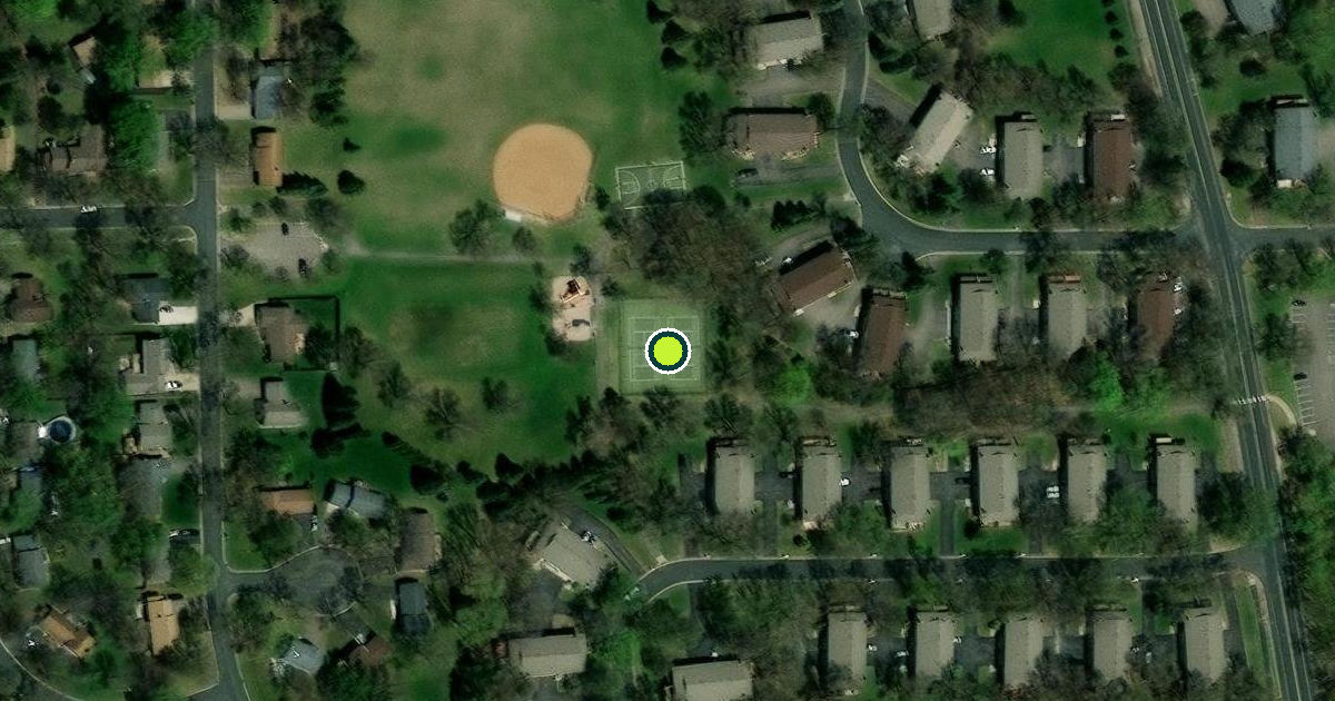 Satellite view of Maple Grove Pickleball Courts