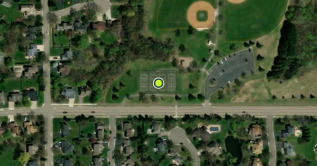 Satellite view of Maple Grove Pickleball Courts