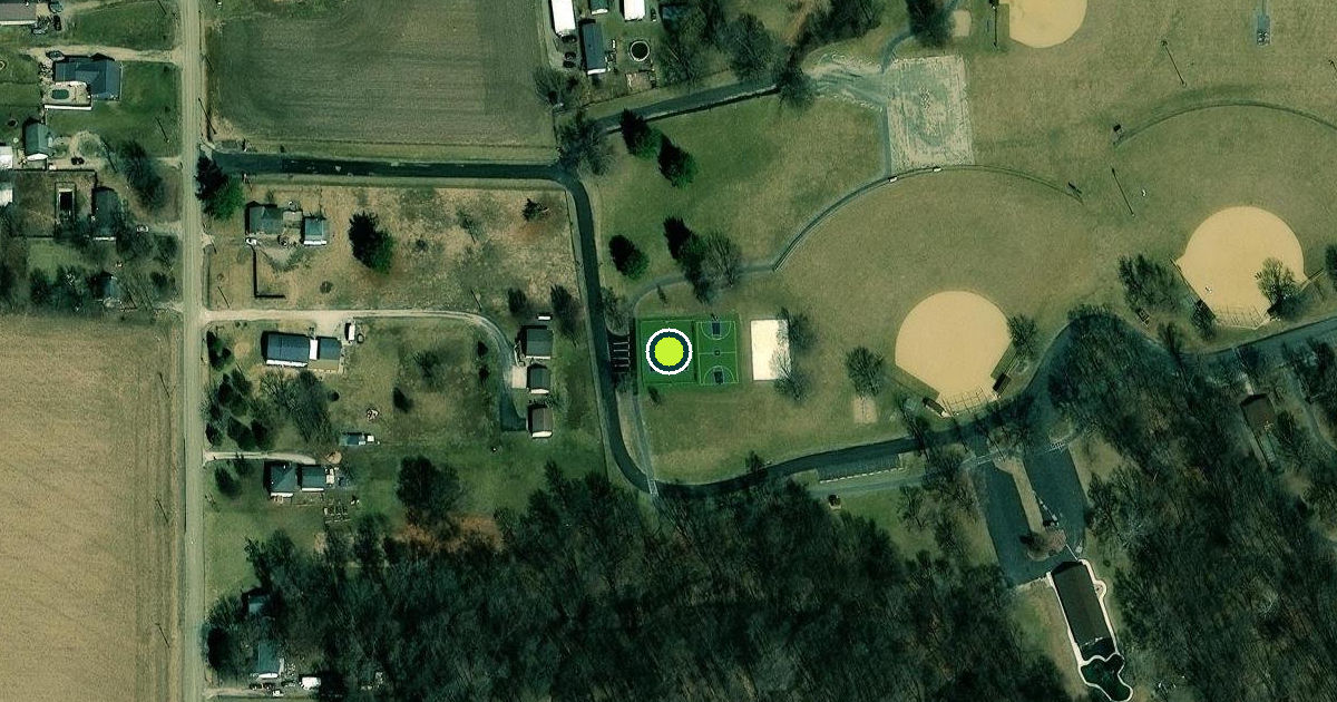 Satellite view of Mapleton Pickleball Courts