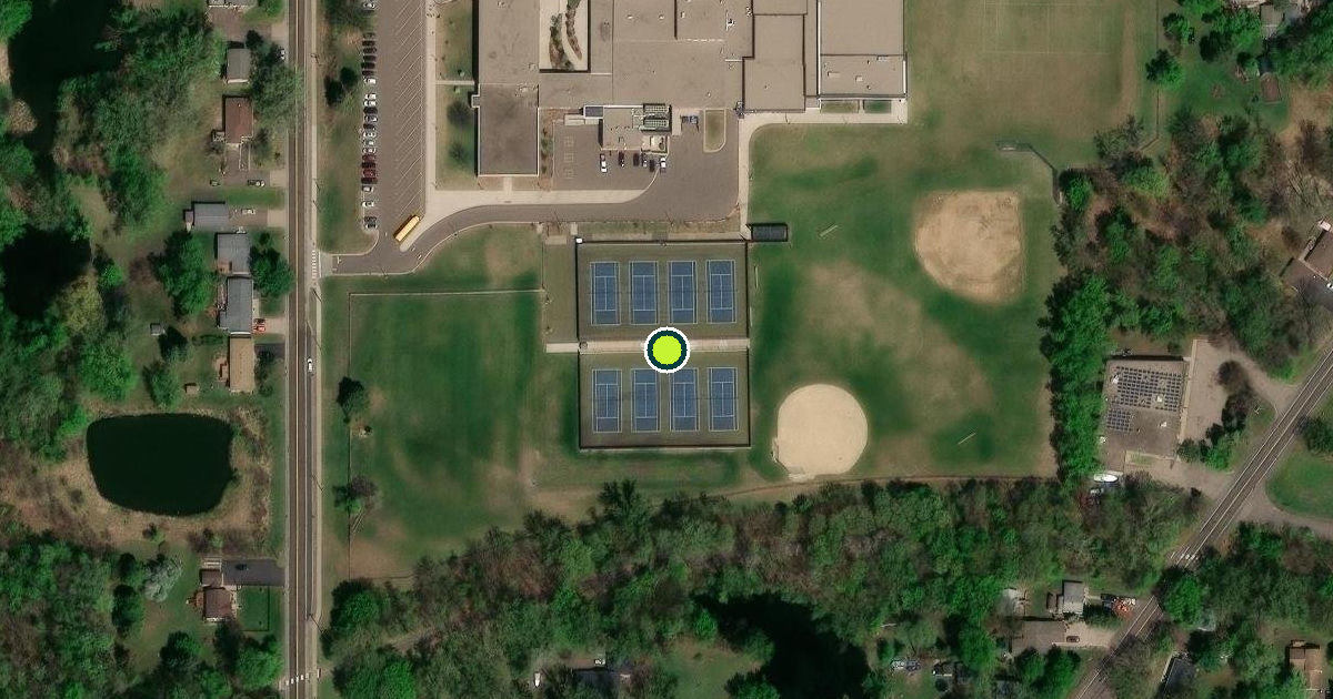 Satellite view of Maplewood Pickleball Courts