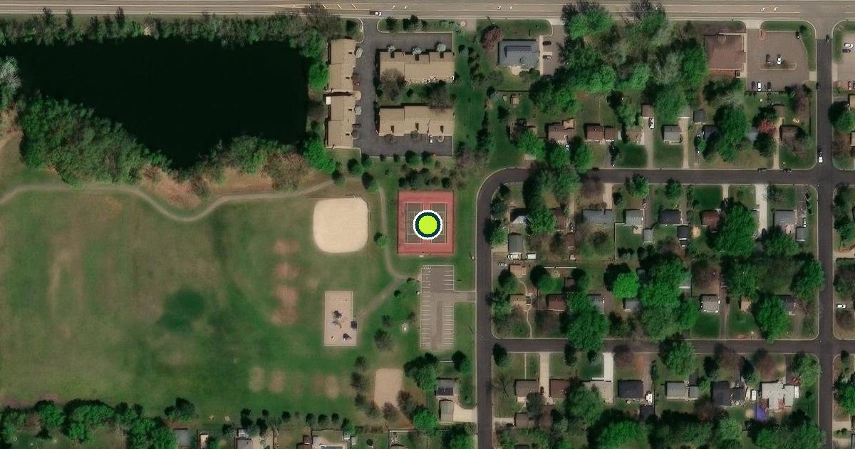 Satellite view of Maplewood Pickleball Courts