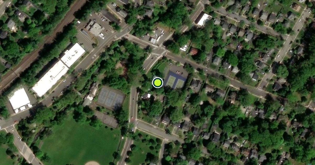 Satellite view of Maplewood Pickleball Courts