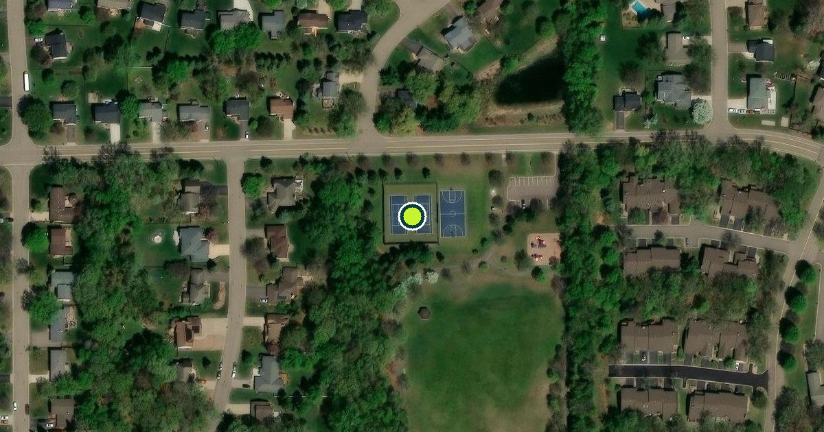 Satellite view of Maplewood Pickleball Courts