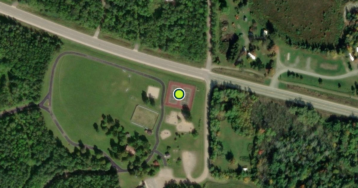 Satellite view of Marcell Township Pickleball Courts