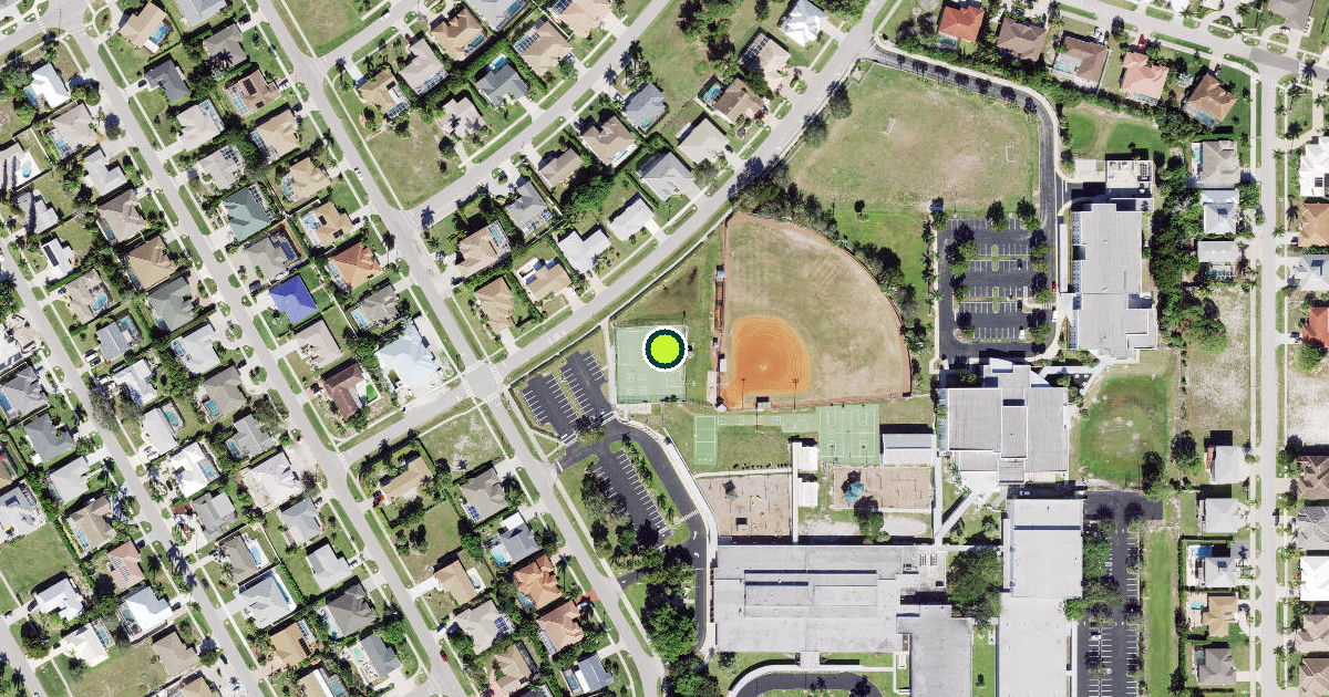 Satellite view of Marco Island Pickleball Courts