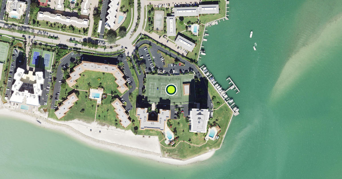 Satellite view of Marco Island Pickleball Courts