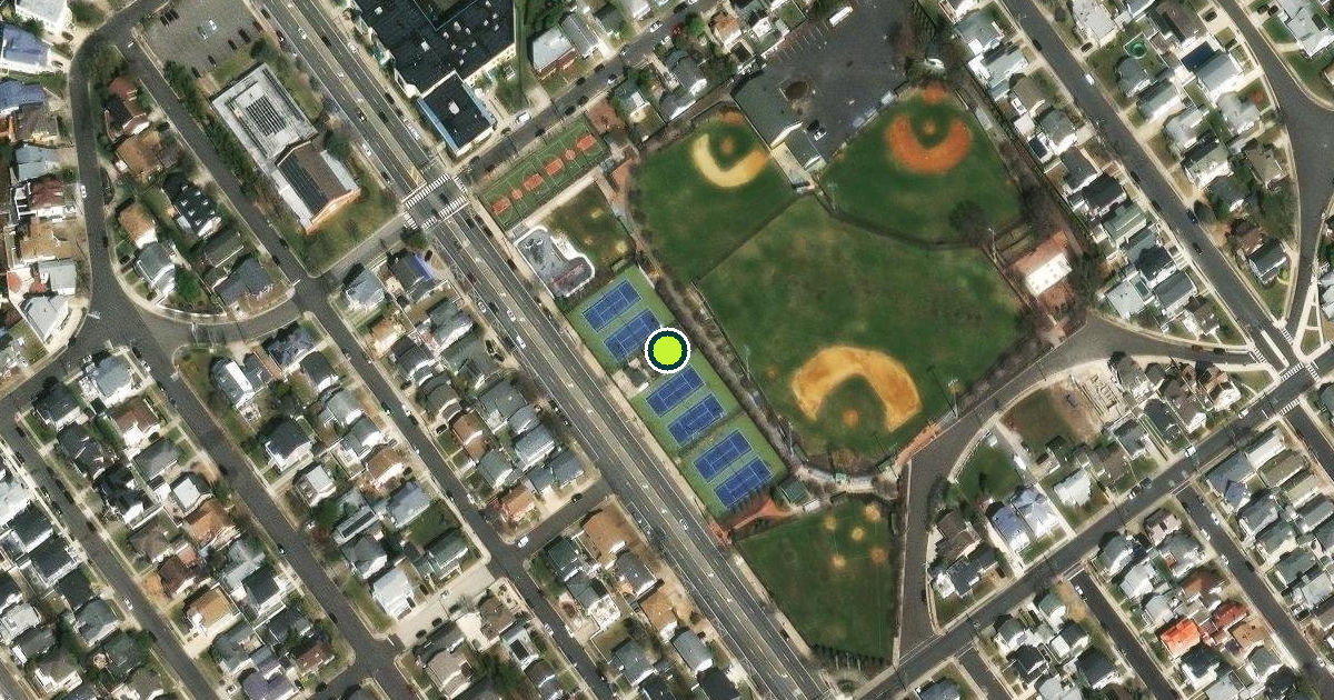 Satellite view of Margate City Pickleball Courts