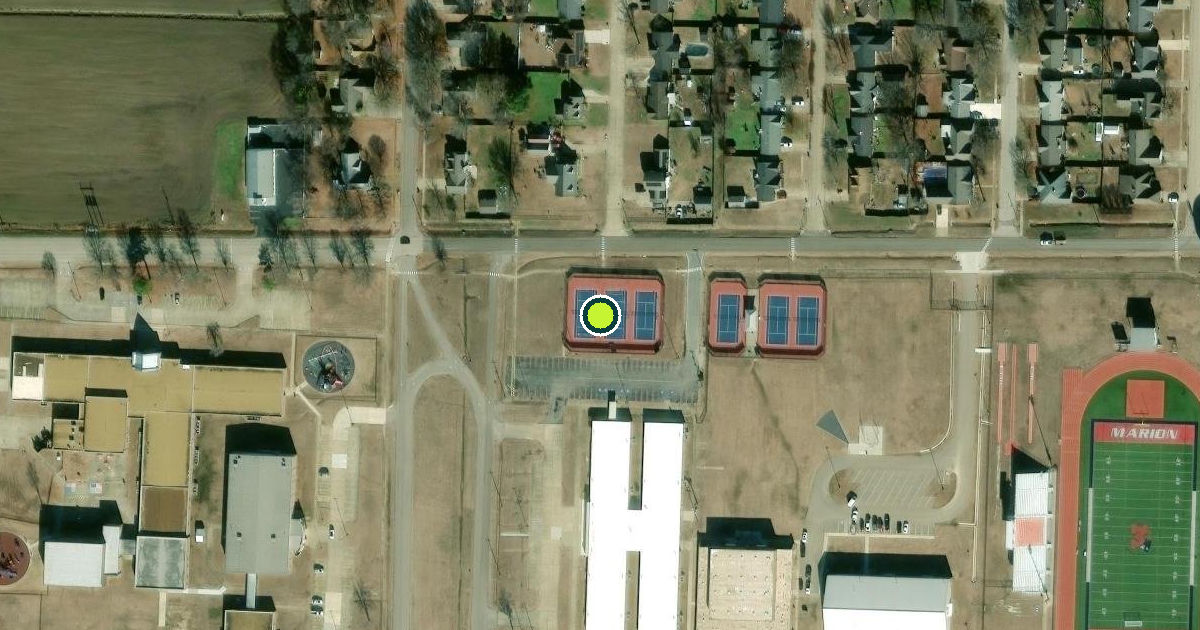 Satellite view of Marion Pickleball Courts
