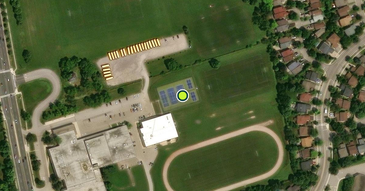 Satellite view of Markham Pickleball Courts