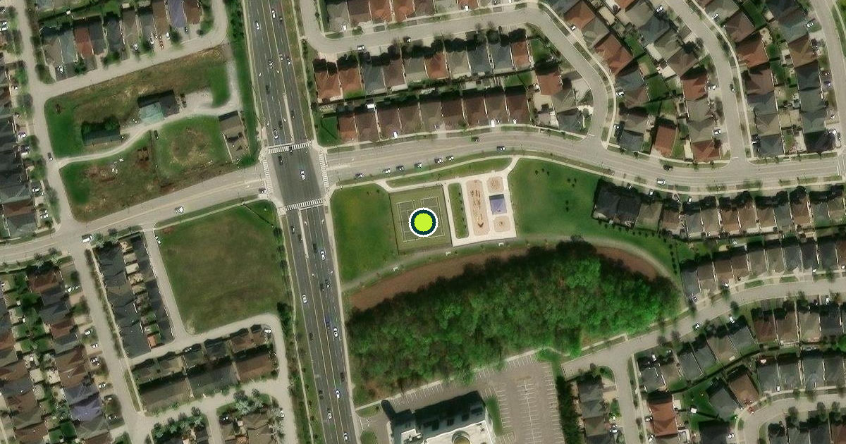 Satellite view of Markham Pickleball Courts