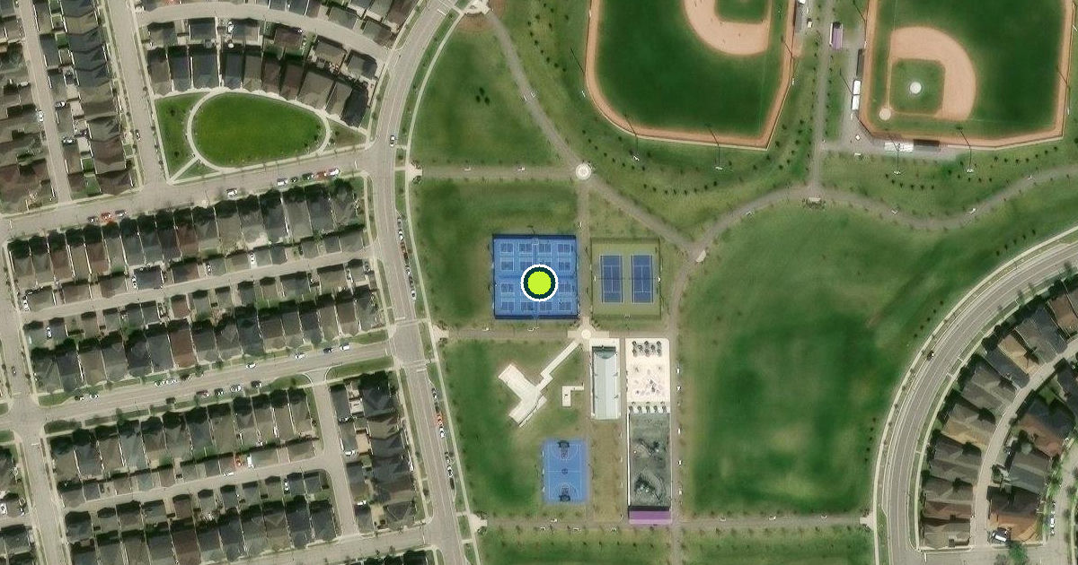 Satellite view of Markham Pickleball Courts