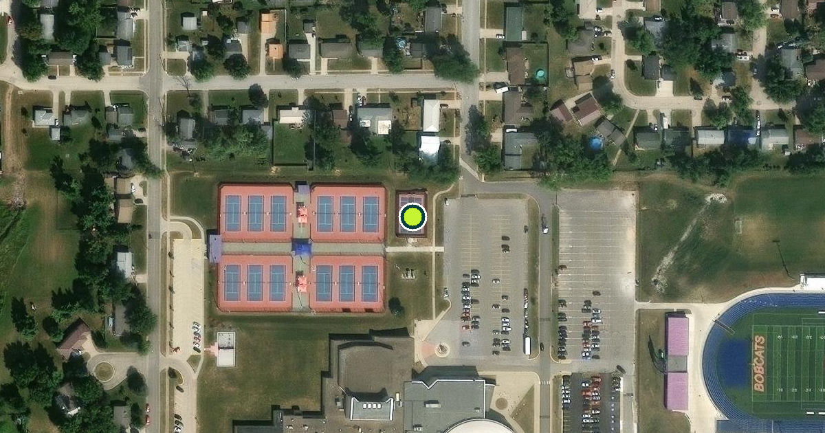 Satellite view of Marshalltown Pickleball Courts