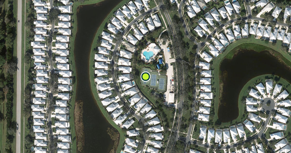 Satellite view of Martin County Pickleball Courts
