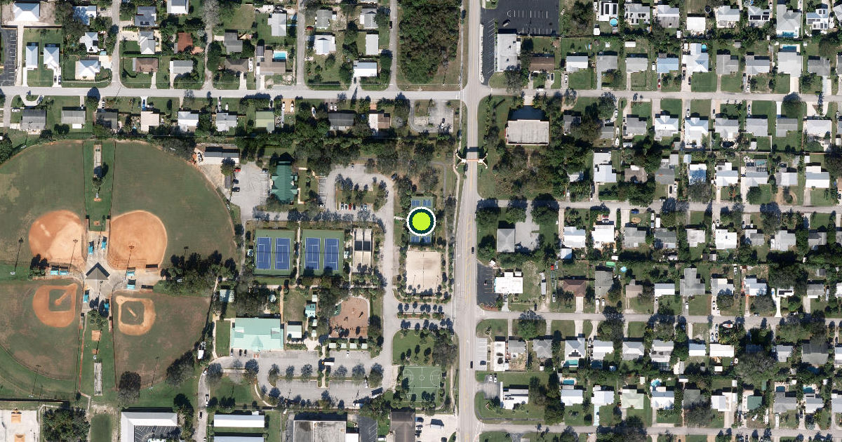 Satellite view of Martin County Pickleball Courts