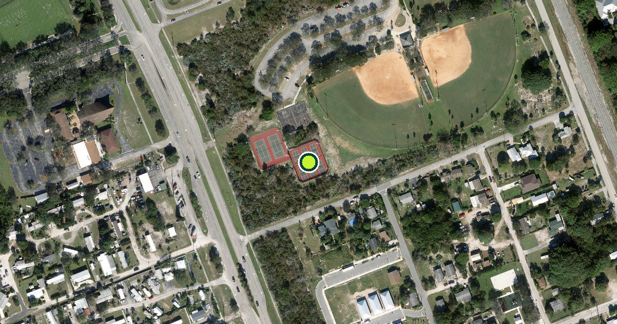Satellite view of Martin County Pickleball Courts