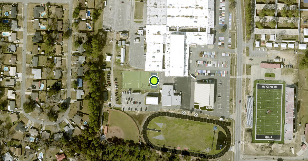 Satellite view of Mary Esther Pickleball Courts