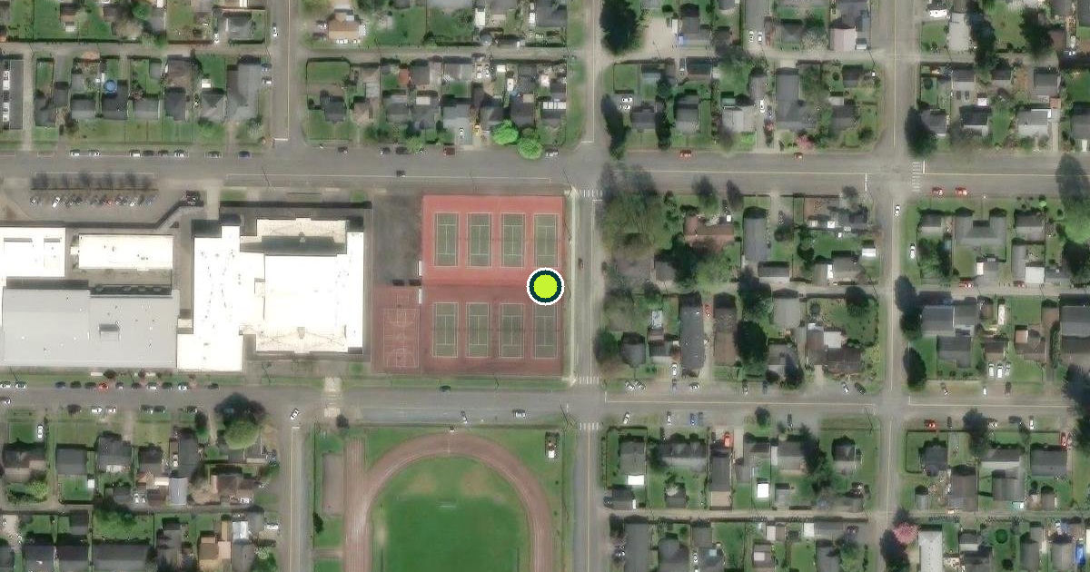 Satellite view of Marysville Pickleball Courts