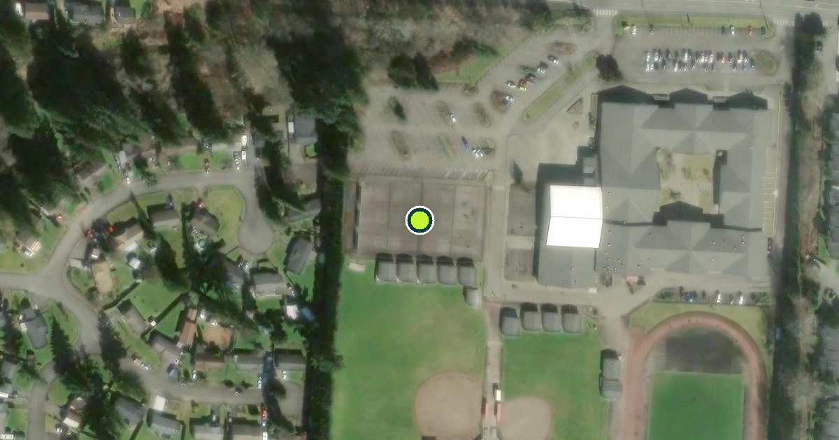 Satellite view of Marysville Pickleball Courts
