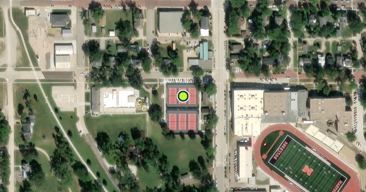 Satellite view of Marysville Pickleball Courts