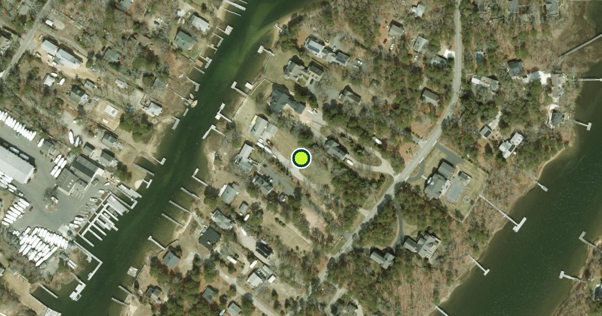 Satellite view of Mashpee Pickleball Courts
