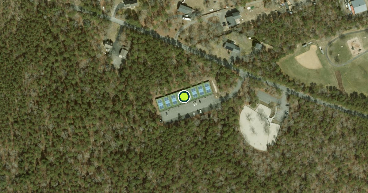 Satellite view of Mashpee Pickleball Courts