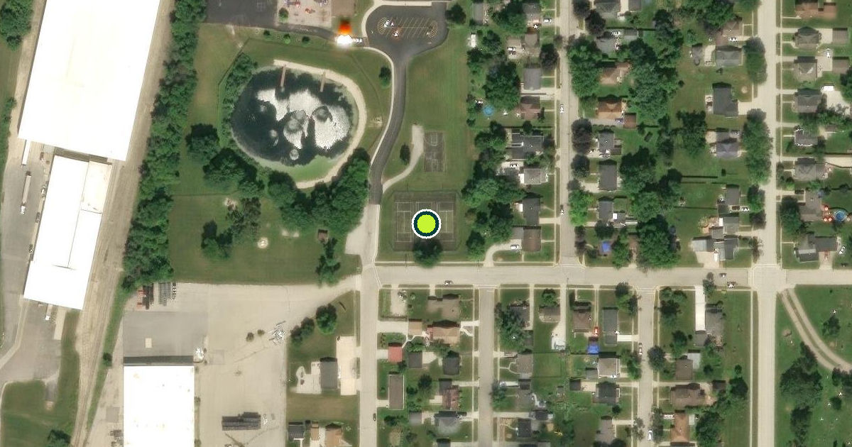 Satellite view of Mayville Pickleball Courts
