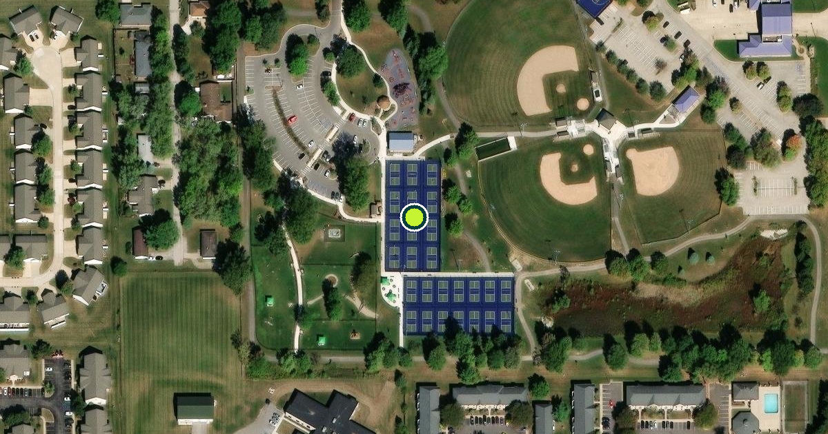 Satellite view of McCaw Park Pickleball Courts