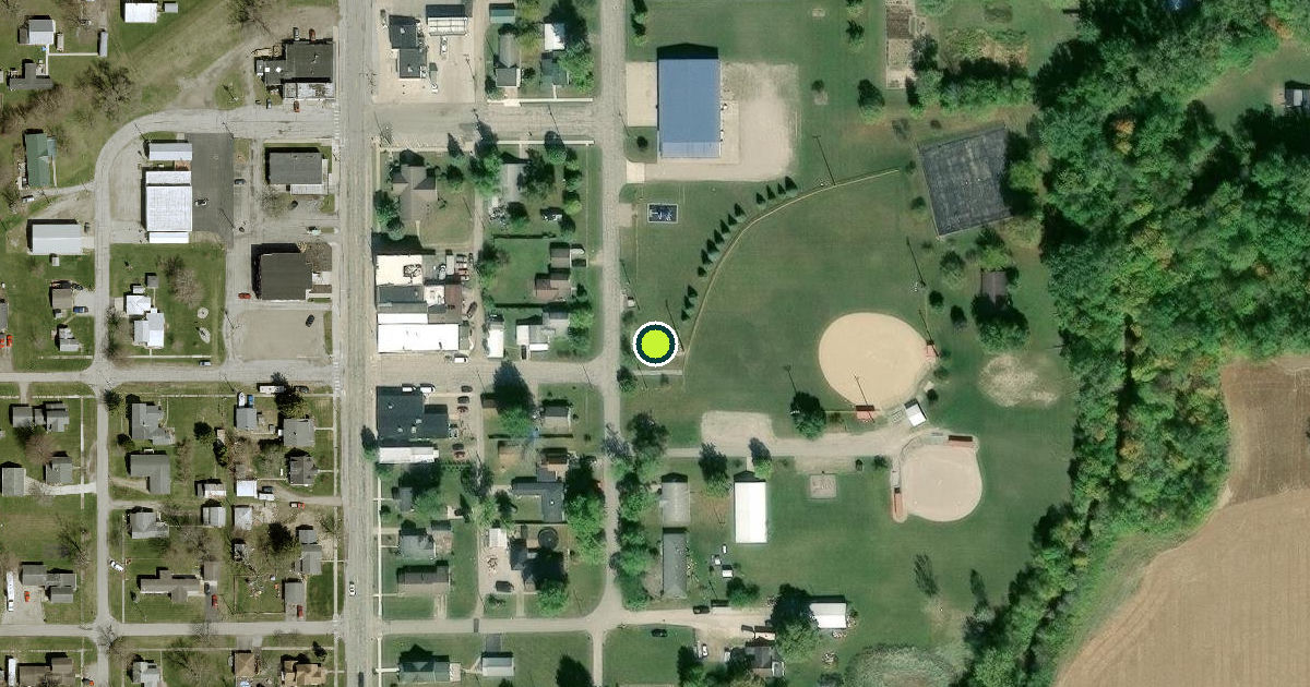 Satellite view of McClure Pickleball Courts