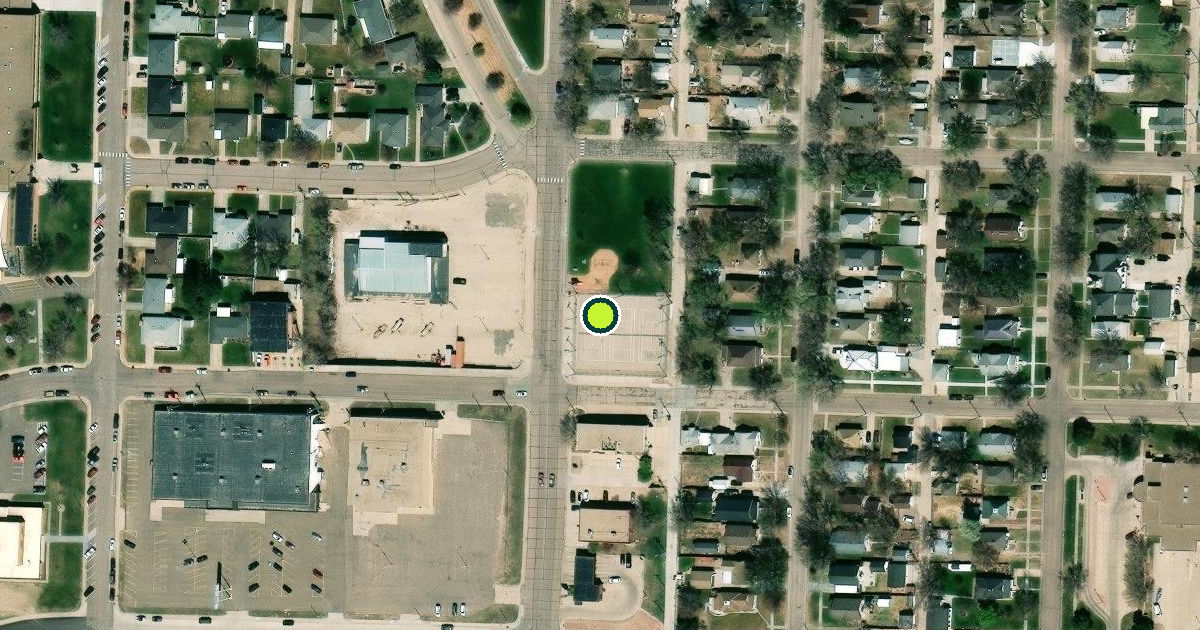 Satellite view of McCook Pickleball Courts