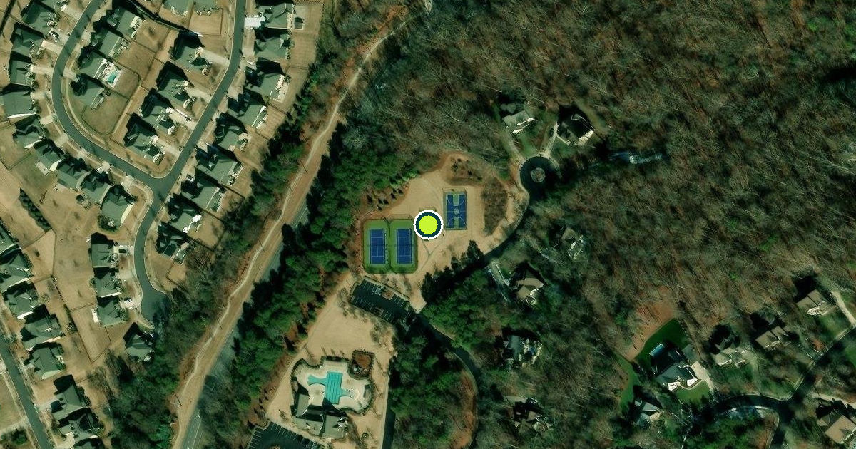 Satellite view of Mecklenburg County Pickleball Courts