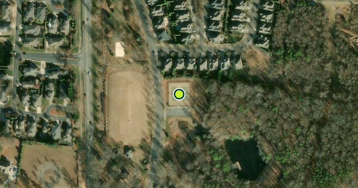 Satellite view of Mecklenburg County Pickleball Courts