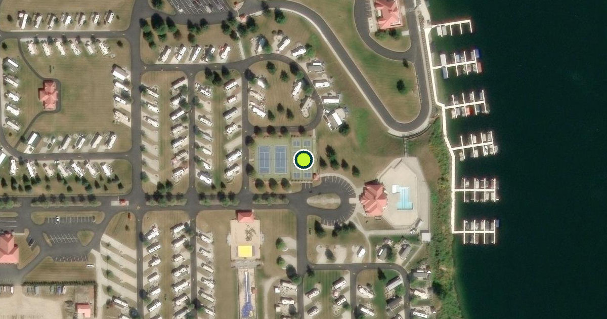 Satellite view of Mecosta Township Pickleball Courts