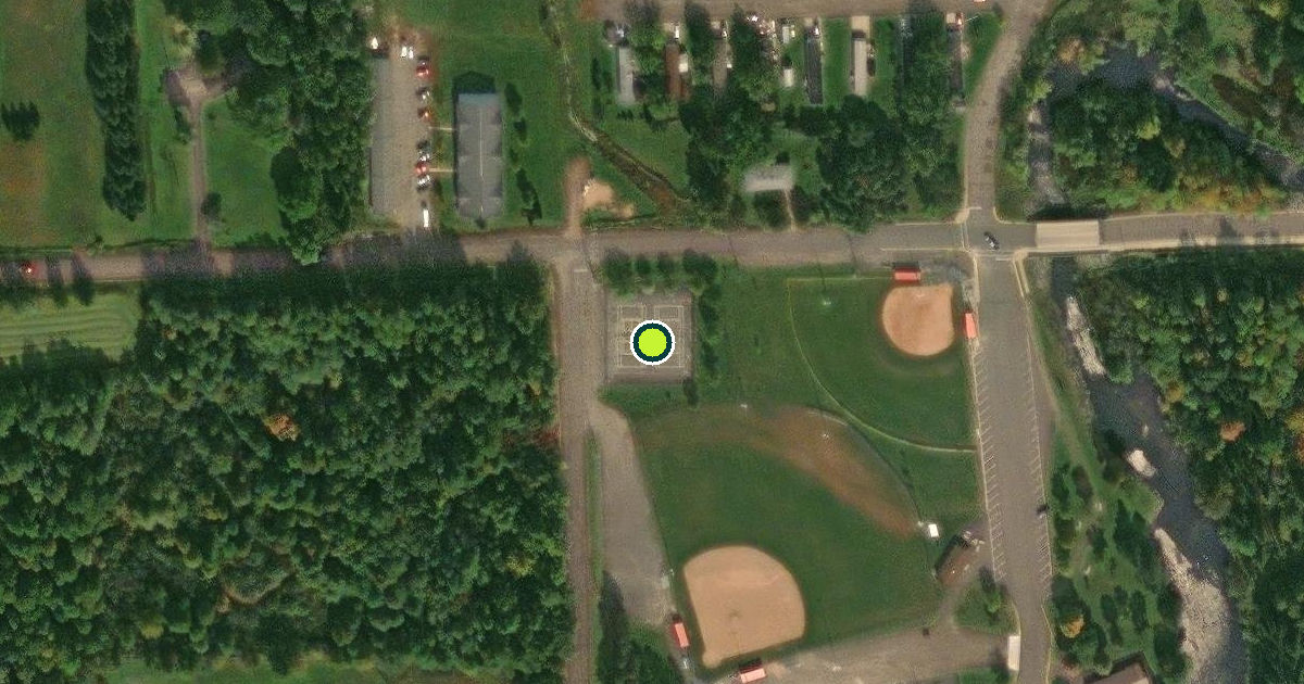 Satellite view of Medford City Park Pickleball Courts