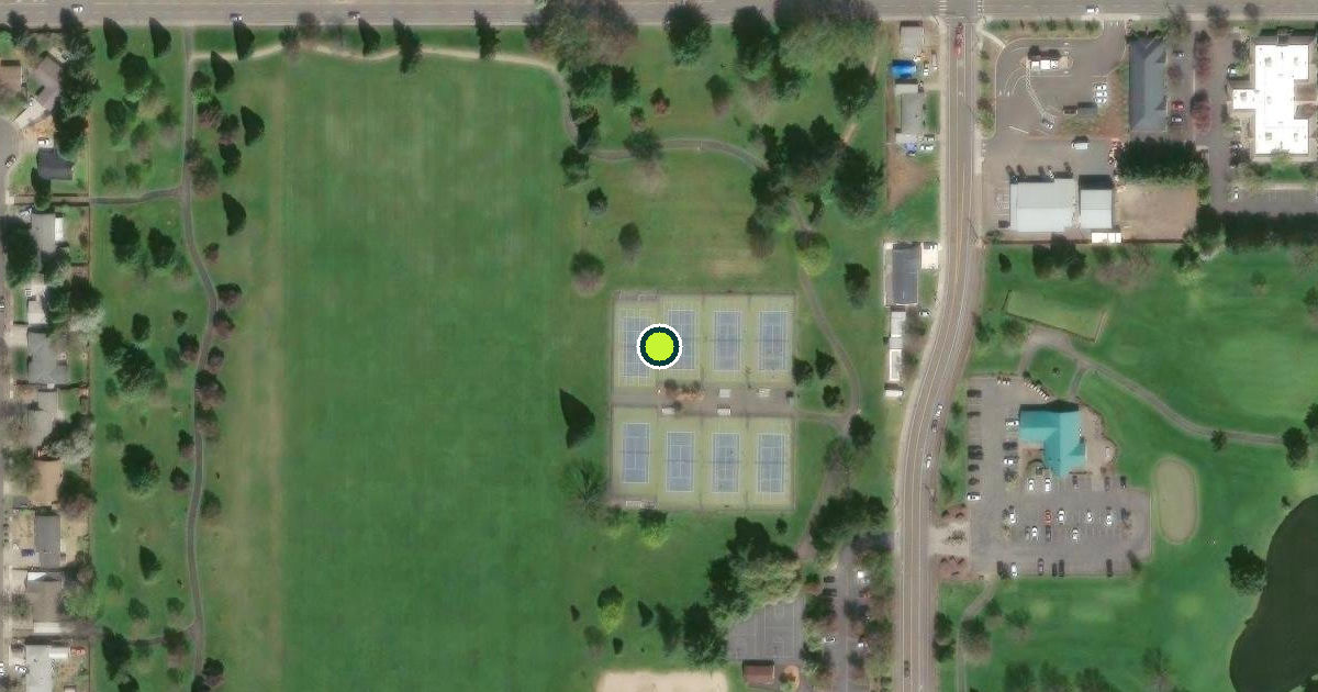 Satellite view of Medford Pickleball Courts