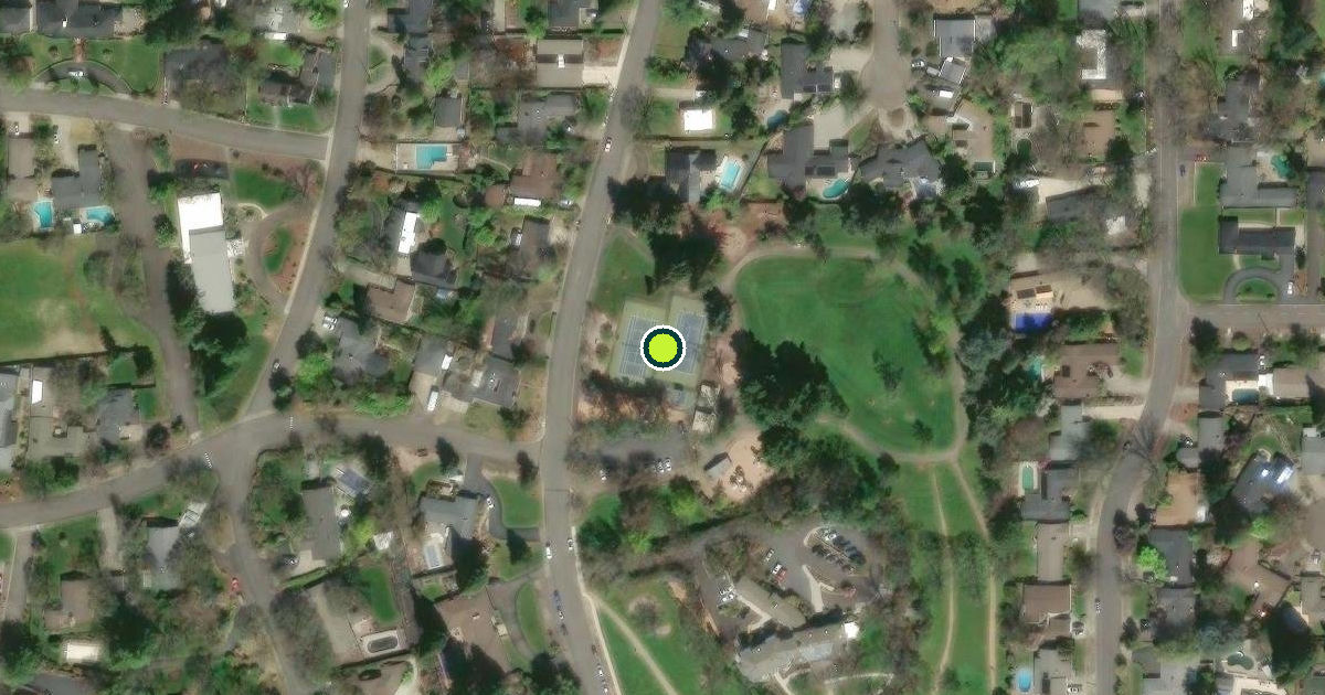 Satellite view of Medford Pickleball Courts