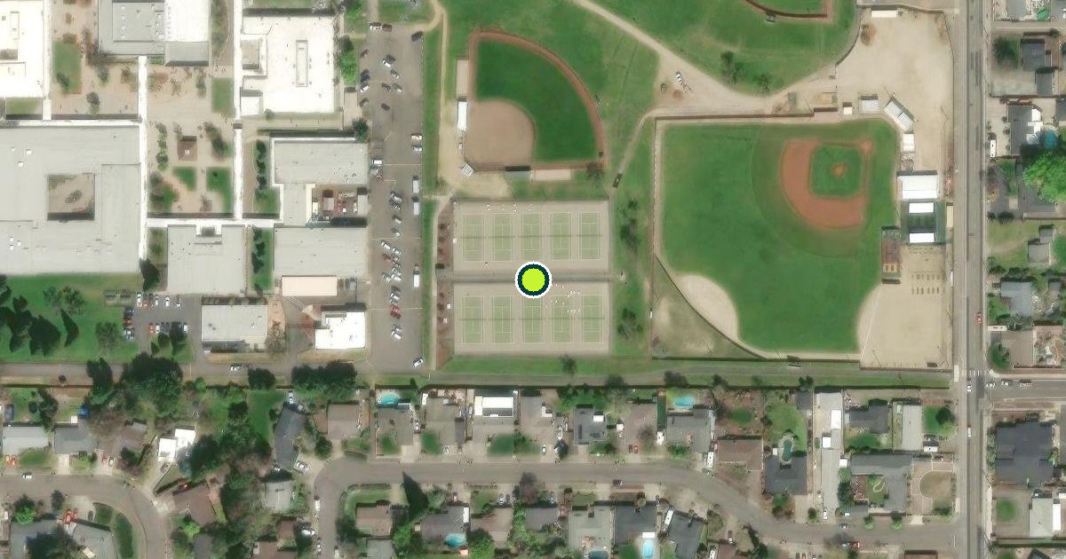 Satellite view of Medford Pickleball Courts