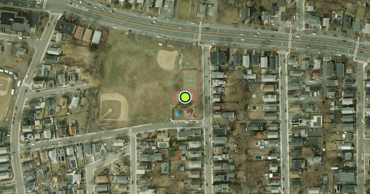 Satellite view of Medford Pickleball Courts