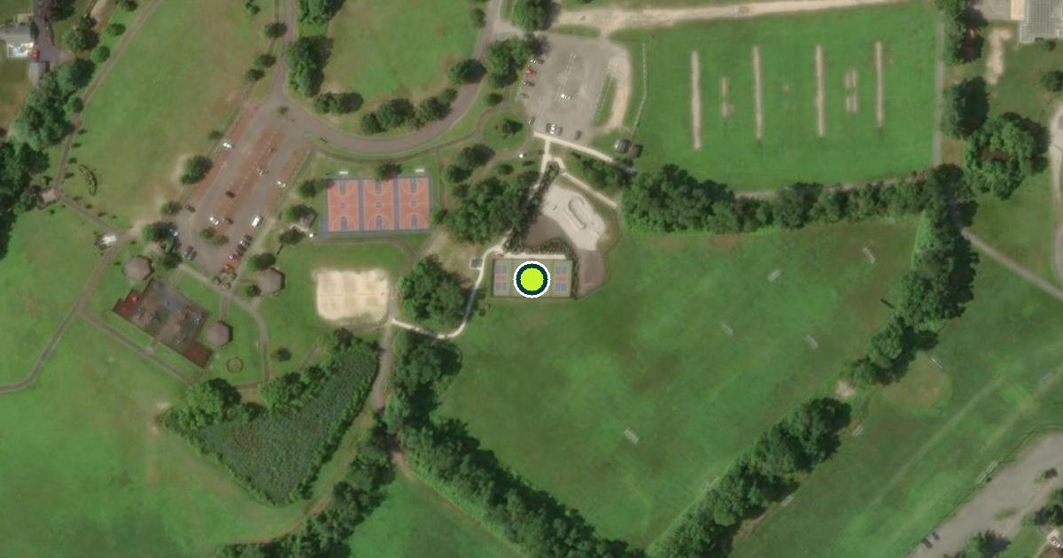 Satellite view of Medford Township Pickleball Courts