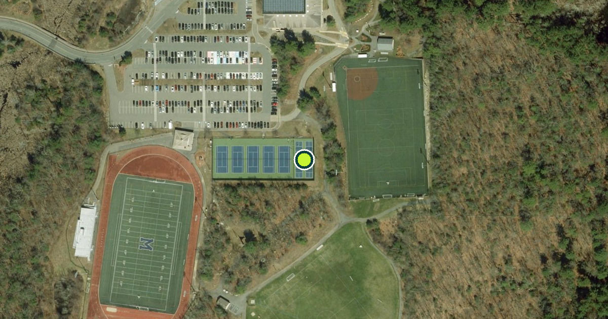 Satellite view of Medway Pickleball Courts