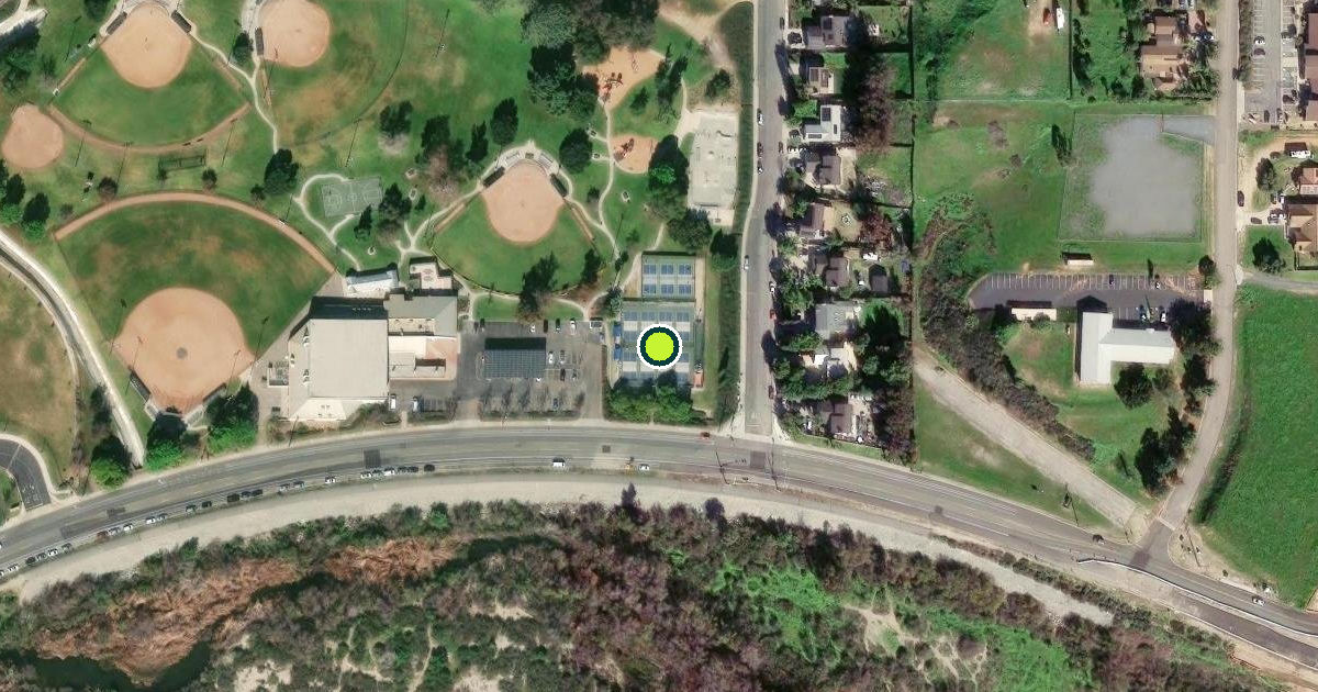 Satellite view of Melba Bishop Park Pickleball Courts