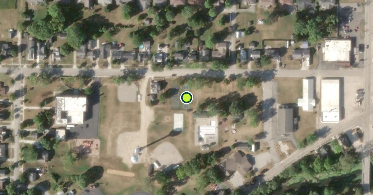 Satellite view of Memorial Park Pickleball Courts