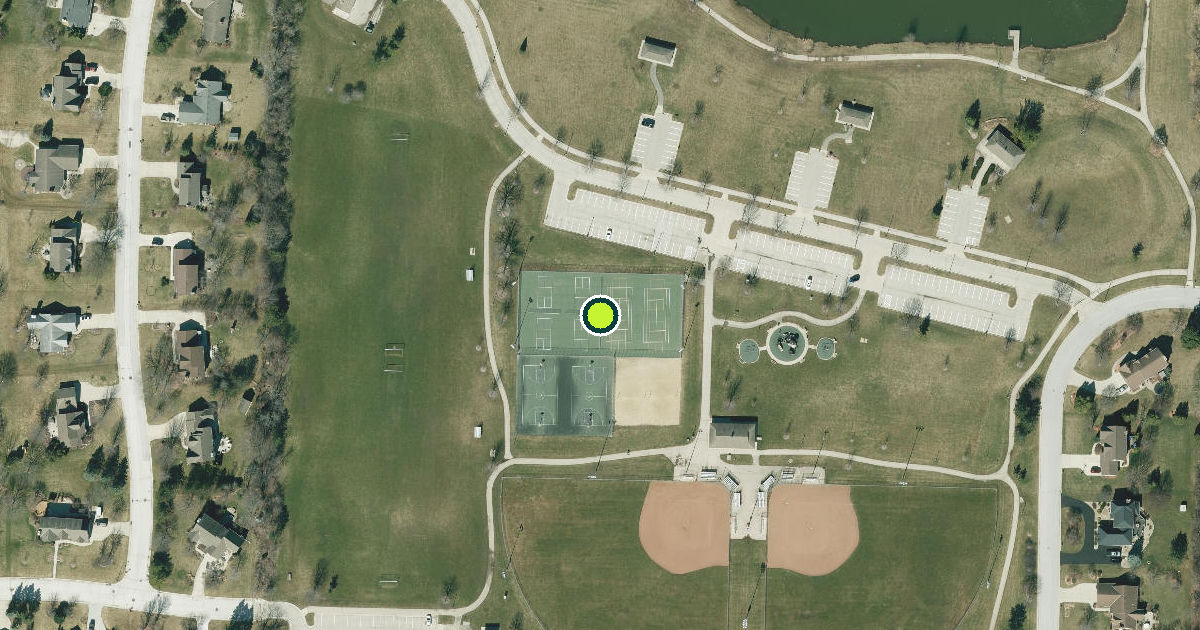 Satellite view of Menomonee Falls Pickleball Courts