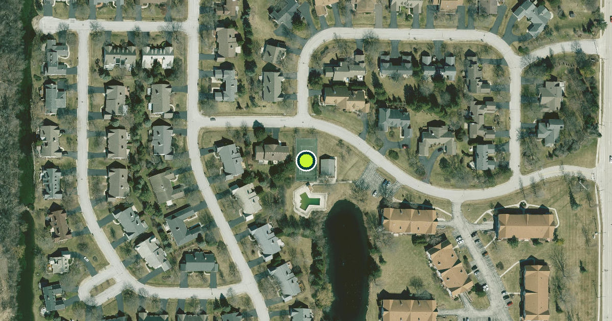 Satellite view of Mequon Pickleball Courts
