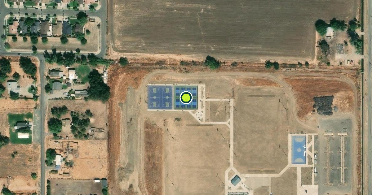 Satellite view of Merced Pickleball Courts